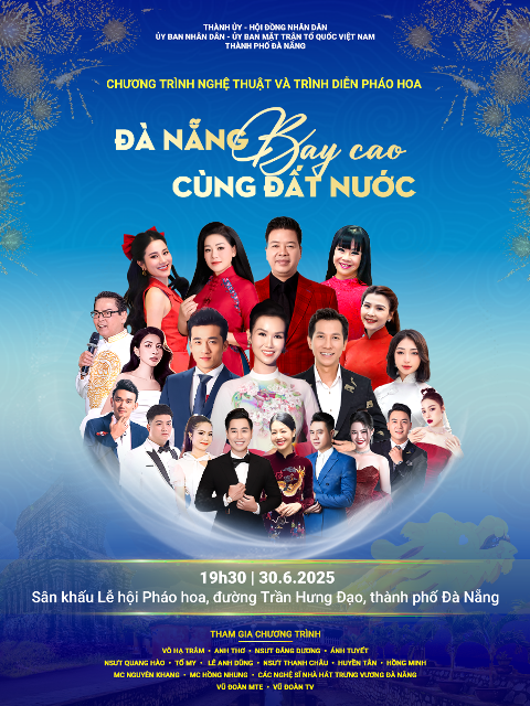 Bữa tiệc âm nhạc và pháo hoa chủ đề "Đà Nẵng bay cao cùng đất nước"