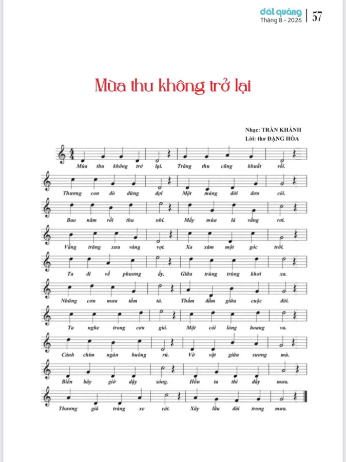 Mùa thu không trở lại