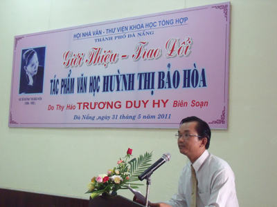 Tổ chức giới thiệu tác phẩm văn học Huỳnh Thị Bảo Hòa