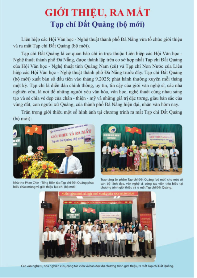 Giới thiệu, ra mắt Tạp chí Đất Quảng (bộ mới)
